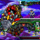 Steel Assault's hero confronts a giant flying worm mech in the air.